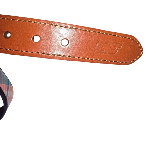 Vineyard Vines MADRAS PLAID CANVAS CLUB COLOR: CAYMAN PLAID 39 SIZE:L Belt New - Picture 5 of 9